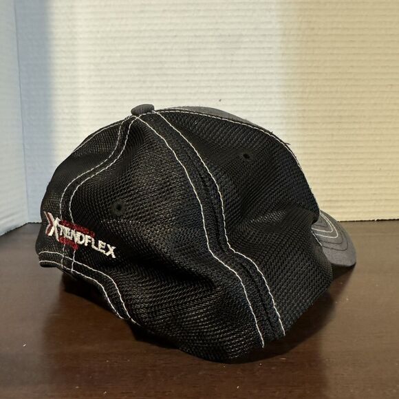 DELTAPINE Cotton Seed Farmer Trucker Hat Cap Gray Black Adjustable Xtendflex - Picture 4 of 13